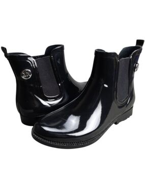 Michael Kors Gloss Black Rain Boots SZ 7M